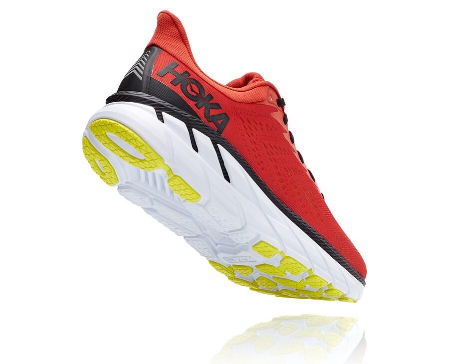 Hoka One One ランニングシューズ メンズ 赤 - クリフトン 7 - GK4617098